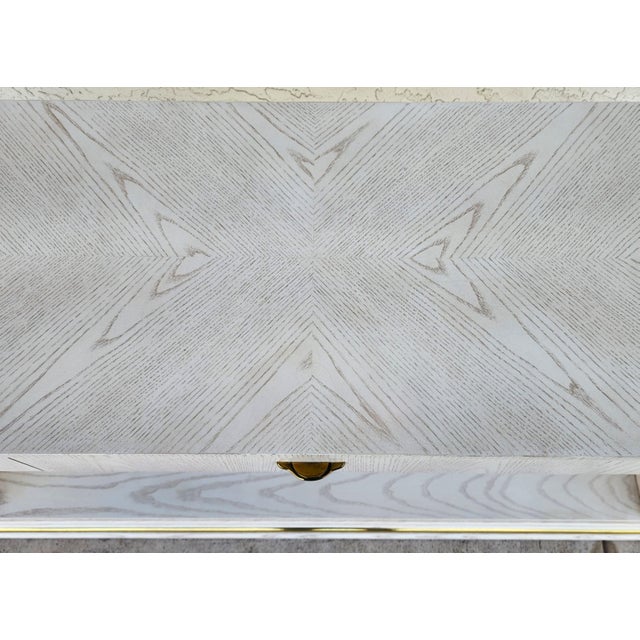 Thomasville Console Sofa Table Whitewash Beach House For Sale - Image 12 of 14