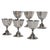 1950s Set of Six Mid Century Modern Alphonse La Paglia Sterling Silver Wine Goblets For Sale - Image 4 of 15