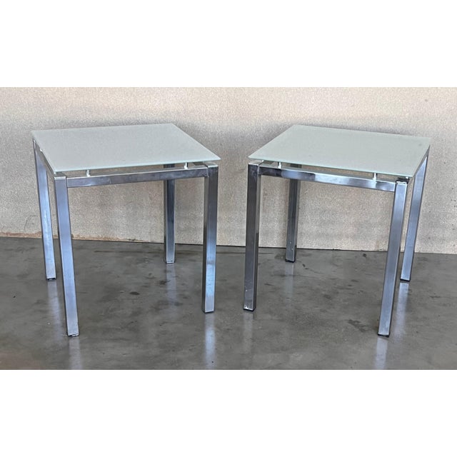 Postmodern Pair of 1970s Postmodern Side Tables For Sale - Image 3 of 18