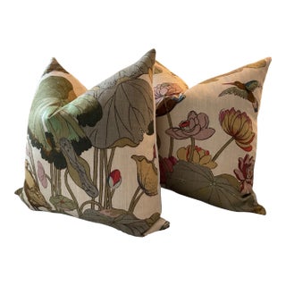 Contemporary g.p. And J Baker “Nympheus” Pillows in Cream - a Pair For Sale