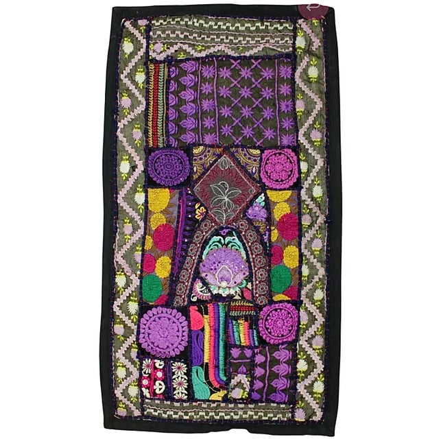 Exquisite, vibrant, handmade, Mid Century, Embroidered Wall Tapestry or Table Runner One of a kind, artisan created,...