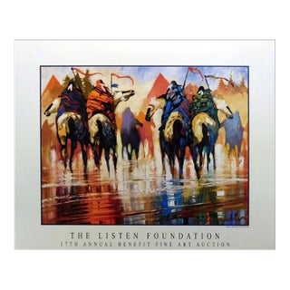 1990s "Did You Hear?" BC Nowlin Abstract Figurative Poster For Sale