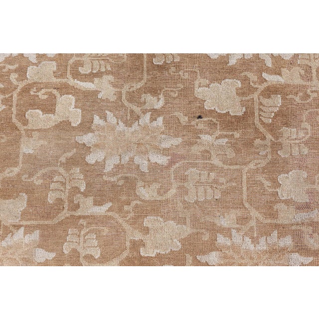 Antique 19th-Century Chinese Botanic Rug Size: 5'10" × 10'2" (177 × 309 cm) This exquisite mid-19th-century Chinese rug is...