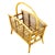 Restored Mid 20th Century Stacked Reed Rattan Magazine Rack For Sale In Los Angeles - Image 6 of 8