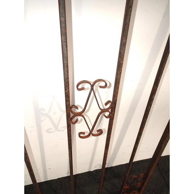 Vintage Mid Century Spanish Style Metal Tall Gate or Wall Decor For Sale - Image 9 of 13