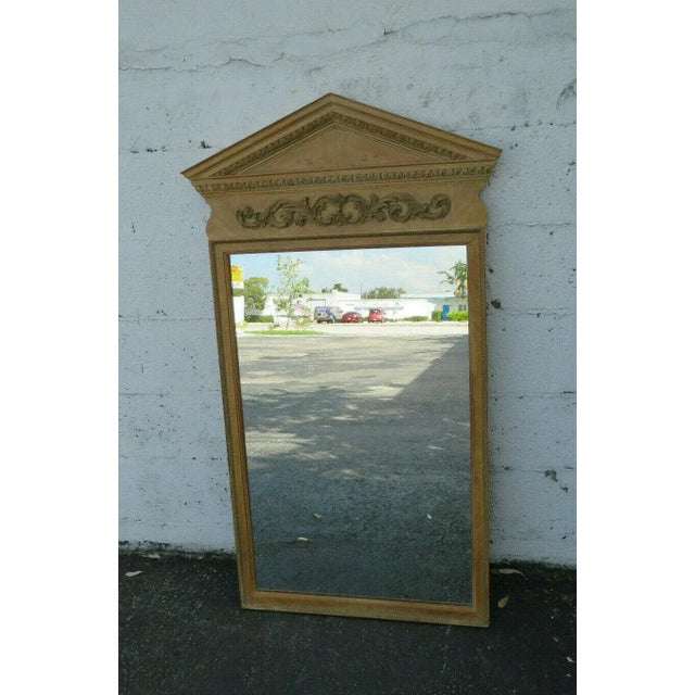 Brown French Painted Wall Bathroom Vanity Mirror For Sale - Image 8 of 9
