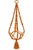 Mid-Century Modern Vintage Brown Macramé Hanging Plant Holder With Tassel For Sale - Image 3 of 5