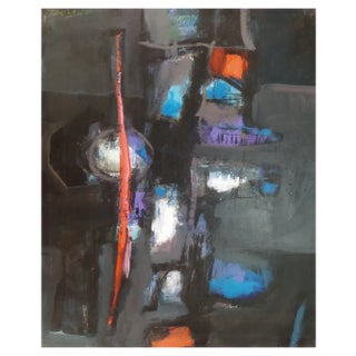 Hector Ramirez Ortega, Composition, 1990, Mixed Media on Canvas For Sale