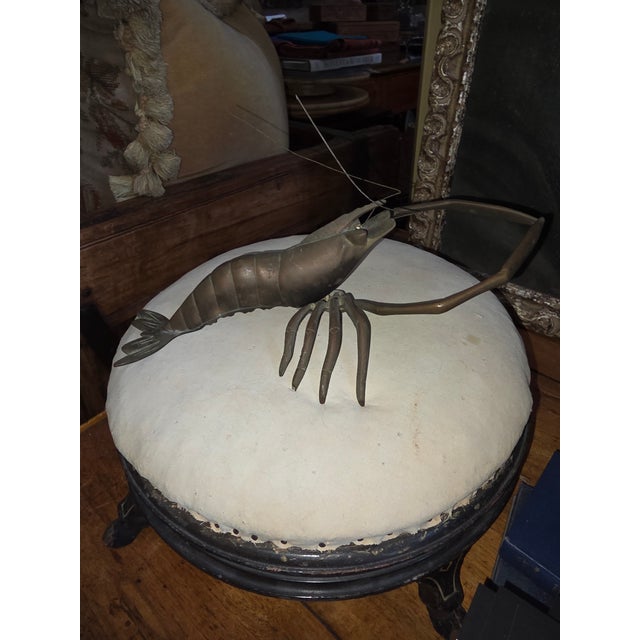 Vintage Solid Brass Crawfish For Sale - Image 9 of 9