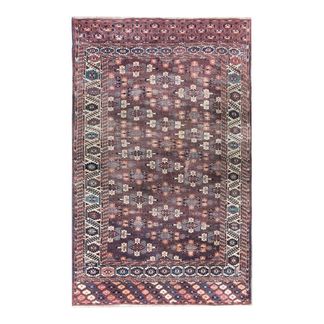 Early 20th Century Persian Turkmen Rug For Sale