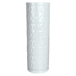 Large Op Art Biscuit Porcelain German Vase from Ak Kaiser, Germany, 1970s