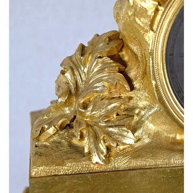 Early 19th Century Golden Bronze Pendulum the Virgin with the Chair For Sale - Image 10 of 18