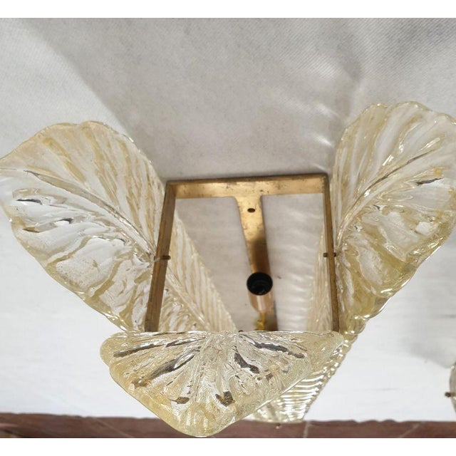 1970s Mid-Century Modern Leaf Murano Glass Sconces - a Pair For Sale - Image 11 of 11