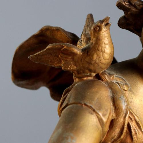 Fireplace Triptych in Marble and Gilded Antimony For Sale - Image 5 of 16