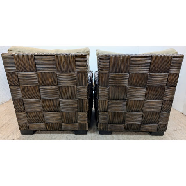 Wood John Hutton Design - Donghia “Block Island” Club Chairs - Set of 2 For Sale - Image 7 of 12