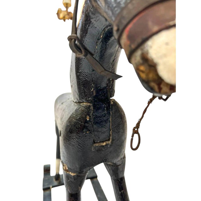 Early 19th Century Rare Early 19th Century Folk Art Rocking Horse - Authentically Aged Antique For Sale - Image 5 of 10