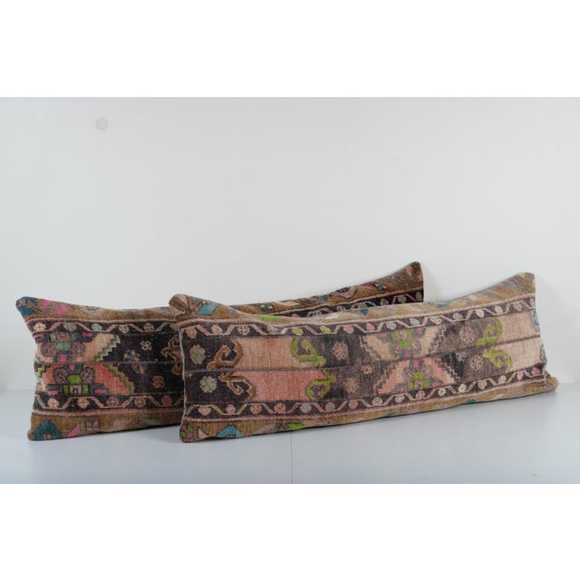 Mid-Century Modern Turkish Carpet Pillow Cover - a Pair For Sale - Image 3 of 4