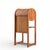 Brown Mid Century Danish Teak Tambour Door Foyer Entry Console Phone Table For Sale - Image 8 of 10