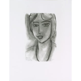 1988 Henri Matisse 'Portrait of Paula' Modernism Black & White France Offset Lithograph For Sale