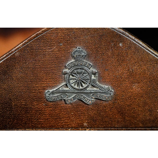 Captivating Original World War I Antique Leather Framed Studio Photograph Portrait of British Soldier in Uniform Militaria Home Decor For Sale - Image 4 of 10
