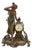 Large Nymph Clock in Regula and Bronze Patina Marble by A. De Raudery, France, 1890s For Sale