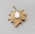 Trifari Vintage 1960s Signed Crown Trifari White Rhinestone Leaf Brooch For Sale - Image 4 of 7