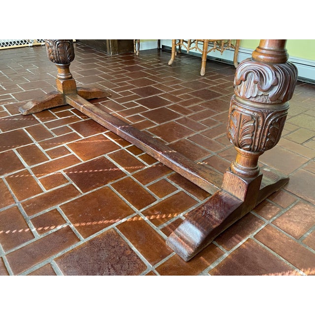 Early 20th Century Oak English Oak Refectory Dining Table For Sale In New York - Image 6 of 13