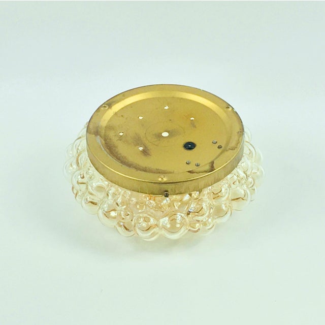 Large Mid-Century Modern Amber Bubble Glass Ceiling Light by Helena Tynell for Limburg, Germany, 1960s For Sale - Image 9 of 10