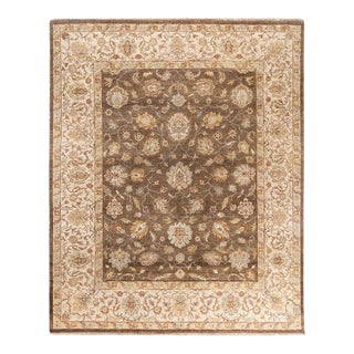 Oushak, One-of-a-Kind Hand-Knotted Area Rug - Green, 8' 2" x 9' 9" For Sale