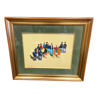 Giorgio Bianchi, Composition of Figures, 1970s, Oil on Canvas, Framed For Sale