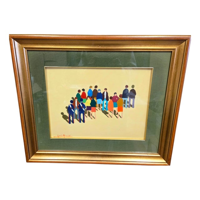 Giorgio Bianchi, Composition of Figures, 1970s, Oil on Canvas, Framed For Sale