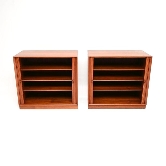 Søborg Møbelfabrik Vintage Danish Teak Cabinets by Peter Hvidt and Orla Molgaard Nielsen for Søborg Møbelfabrik, 1960s, Set of 2 For Sale - Image 4 of 11