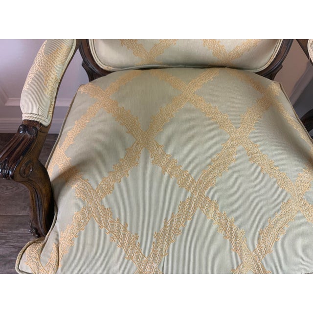 Wood Early 20th Century Pair of Louis XVI Arm Chairs For Sale - Image 7 of 11