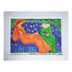 Limited Edition "Orange Dress" Seriolithograph by Barbara Wood