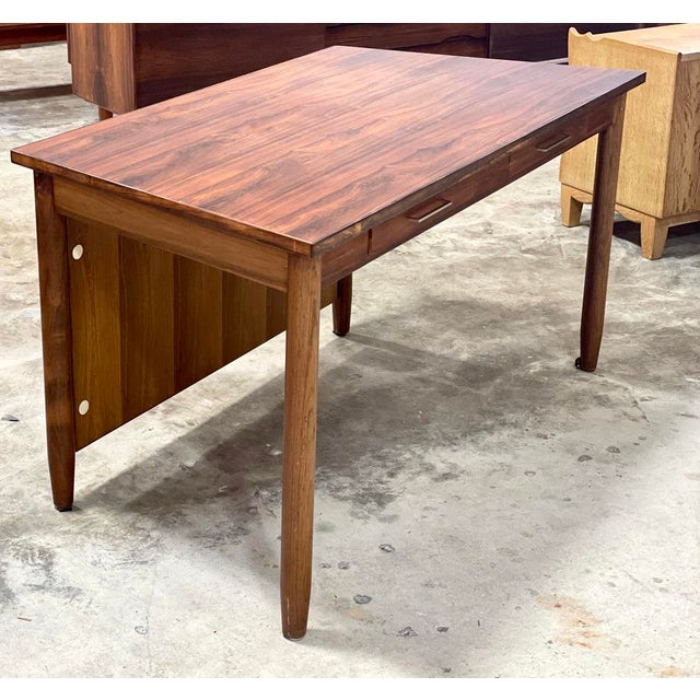 Mid-Century Modern Danish Modern Rosewood Desk For Sale - Image 3 of 9