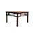 Oriental Vintage Brown Patina Stain Square Ming Style Coffee Table For Sale - Image 4 of 10