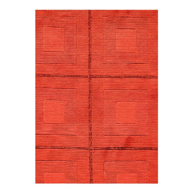 Modern Tibetan Rug Lamb's Wool. The modern style of this rug will give your room a contemporary accent. 23762