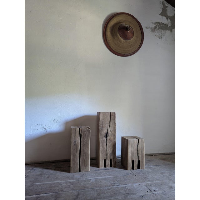 Trio of Oak Monoliths by Atelier Bloam, Set of 3 For Sale - Image 12 of 16