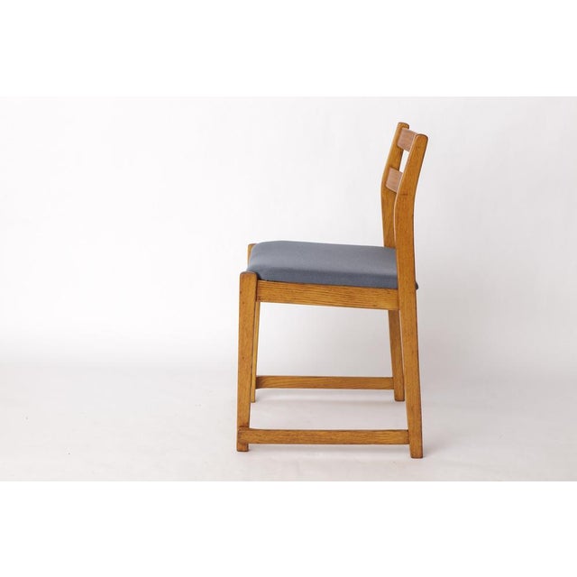 Beige Vintage Scandinavian Oak Stacking Chair by Carl-Ewert Ekström, 1960s For Sale - Image 8 of 10