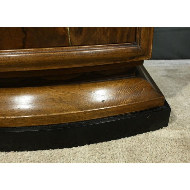 Vintage Art Deco Walnut Burl Bedside Table, 1930 For Sale - Image 17 of 18