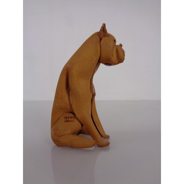 Handmade Leather Boxer Dog from Deru Wiesbaden, Germany, 1960s For Sale - Image 13 of 18