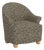 Stoffer Home x Cloth & Company Marie Bun Foot Chair in Geogian Vine Olive and Mauve For Sale