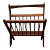 Sculptural Teakwood Folding Magazine Rack in Jens Quistgaard Style, 1960s For Sale