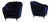 Mod. Shell Chairs in Deep Blue Velvet by Gio Ponti for Case E Giardini, Italy, 1950, Set of 2 For Sale