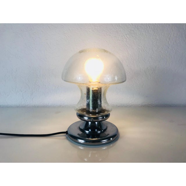 Doria Leuchten Germany 1970s Doria Ice Glass Table Lamp For Sale - Image 4 of 10