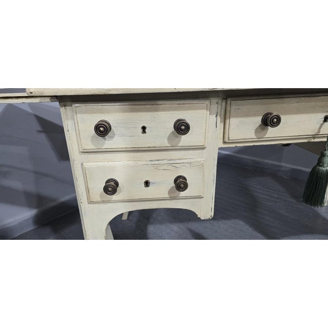 French Painted Kneehole Desk, 1880 For Sale - Image 13 of 18