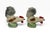 Mid-Century Modern Vintage Hand-Painted Lusterware Ceramic Rooster Figurines From Brazil - A Pair For Sale - Image 3 of 12