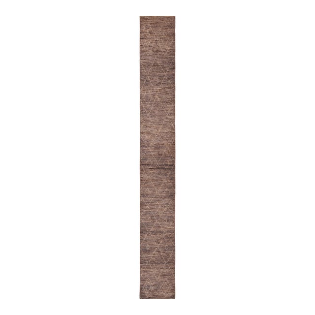 Modern Moroccan Hallway Runner Rug For Sale