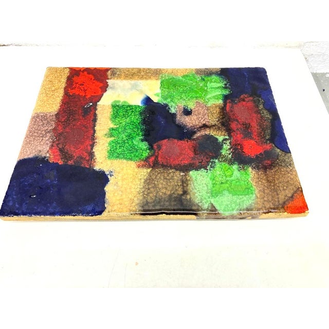 Blue Studio Color Composition 2 Wall Panel in Ceramic by Heinz Pelzer, 1960s-1970s For Sale - Image 8 of 18