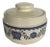 Mid 20th Century Vintage Blue and White Ceramic Lidded Dish For Sale